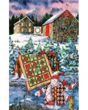 Puzzle SunsOut - Diane Phalen: A Christmas Cheer Quilt, 1000 piese (63897)
