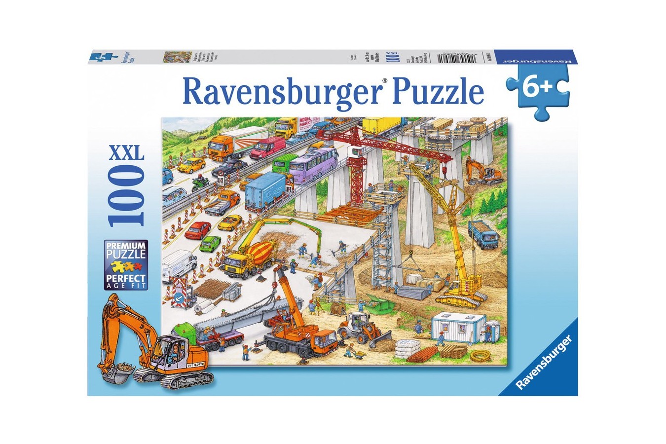 Puzzle Ravensburger - Teren De Constructii, 100 piese (10896)