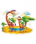 Puzzle contur Castorland - Giraffes In Savanna, 12 piese XXL (120178)