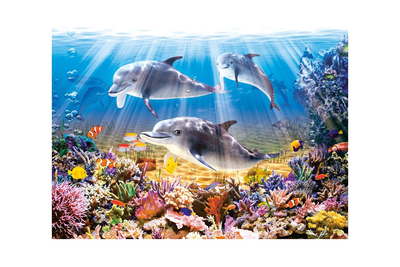 Puzzle Castorland - Dolphins Underwater, 500 piese (52547)