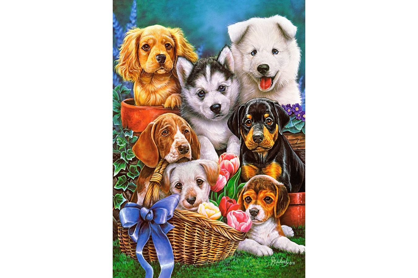 Puzzle Castorland - Puppies, 1000 piese (104048)