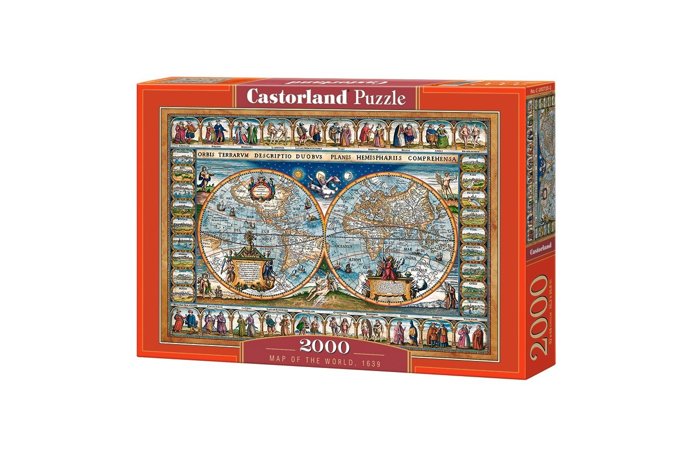 Puzzle Castorland - Map Of The Word, 2000 piese (200733)