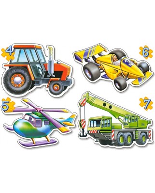 Puzzle Castorland - Different Vehicles, 4/5/6/7 piese (4263)