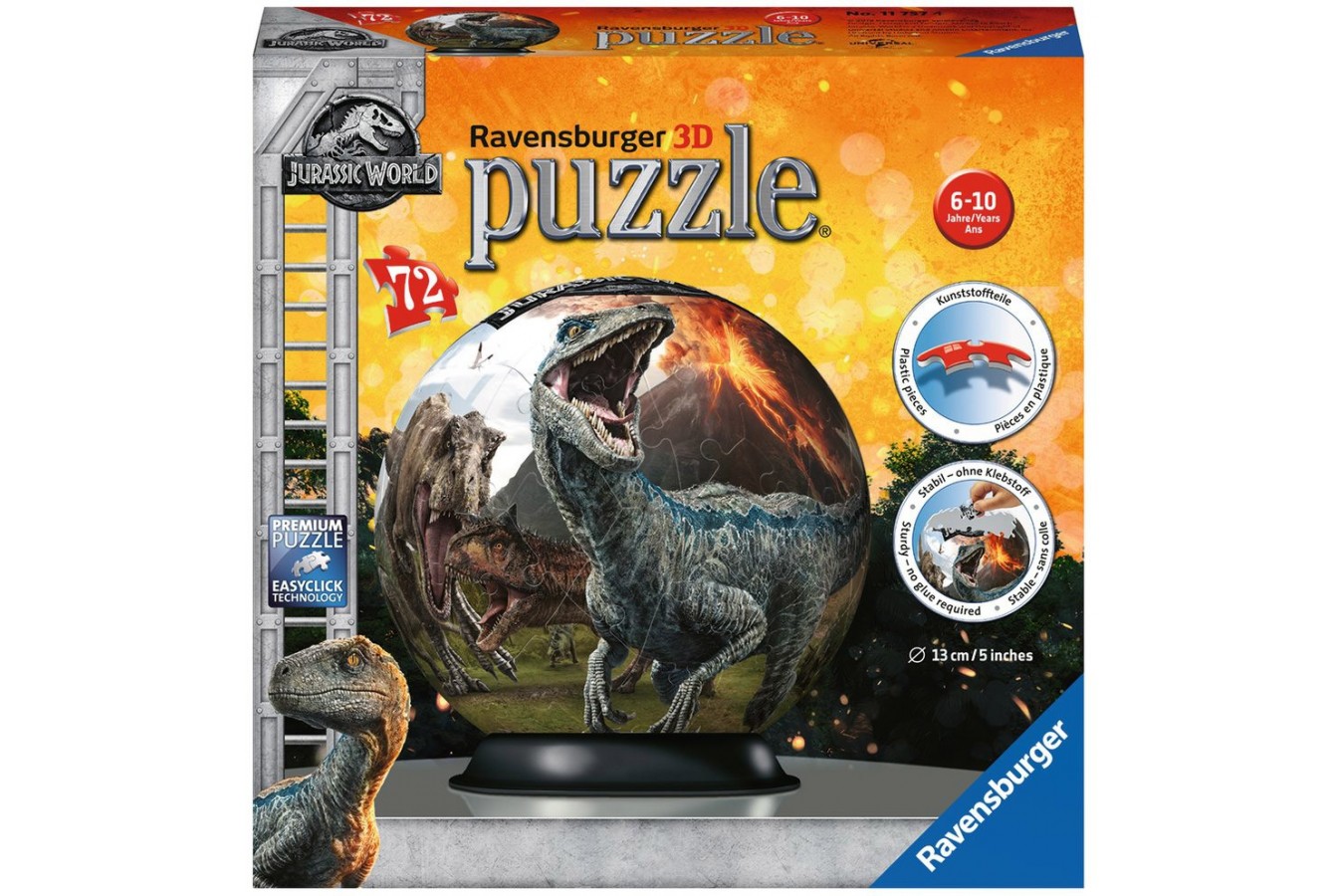 Puzzle glob Ravensburger - Jurassic World, 72 piese (11757)