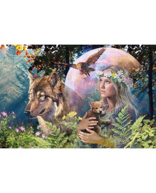 Puzzle Ravensburger - Wolves In The Moonlight, 3000 piese (Ravensburger-17033)