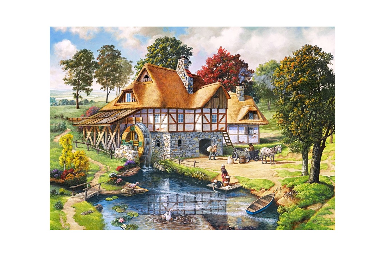 Puzzle Castorland - Water Mill Cotage, 2000 piese