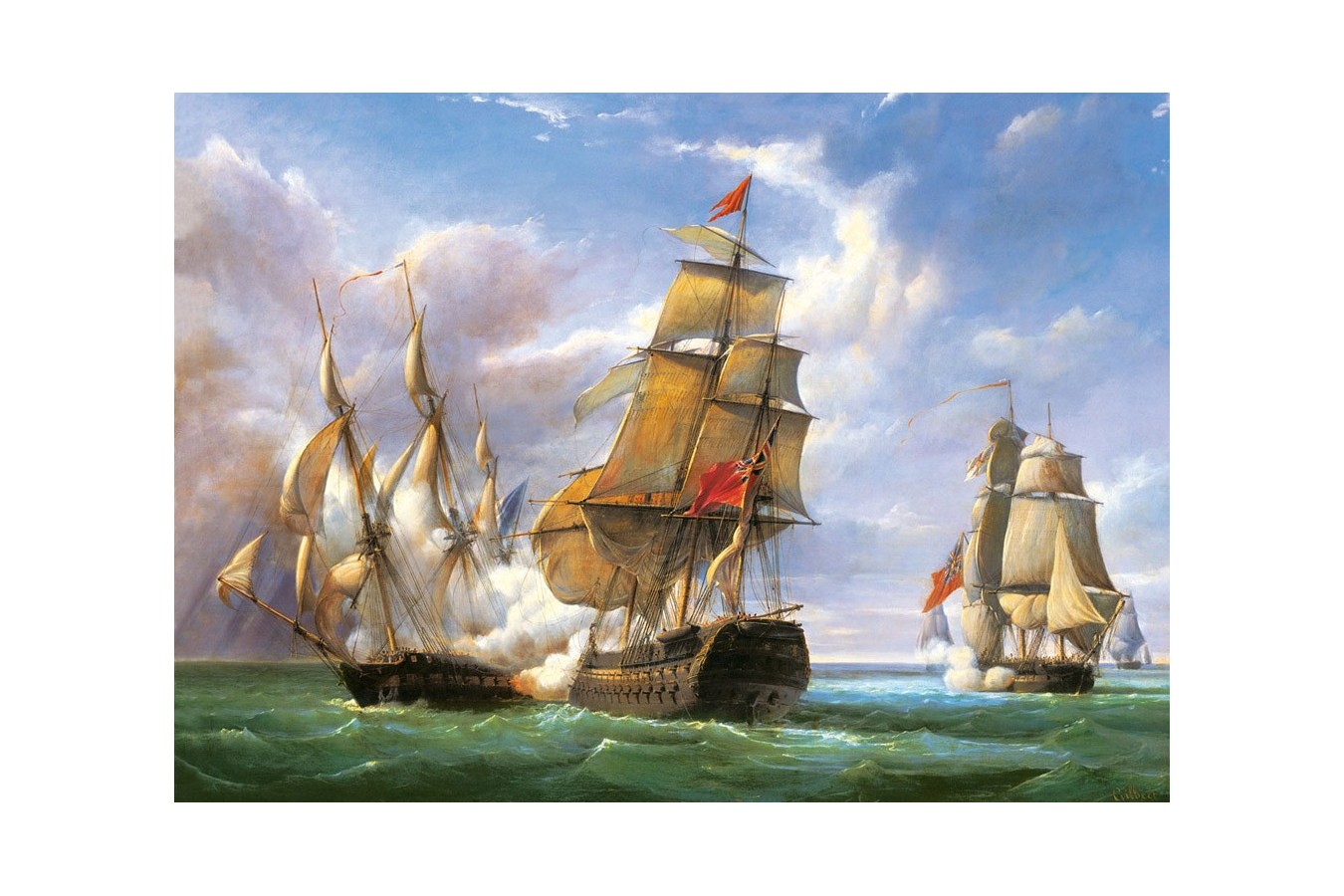 Puzzle Castorland - Copy of Combat between the French and the English Vessels, 3000 piese