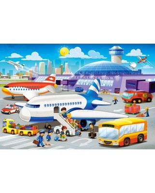 Puzzle Castorland Maxi - A Day At The Airport, 40 Piese