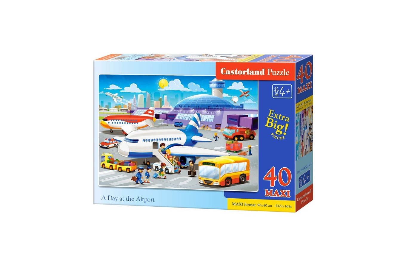 Puzzle Castorland Maxi - A Day At The Airport, 40 Piese