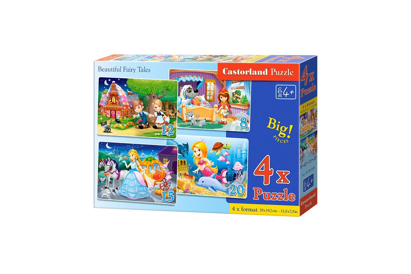 Puzzle 4 in 1 Castorland - Beautiful fairy tales, 8/12/15/20 piese