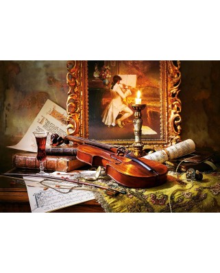 Puzzle Castorland - Still life with violin and painting, 1000 piese