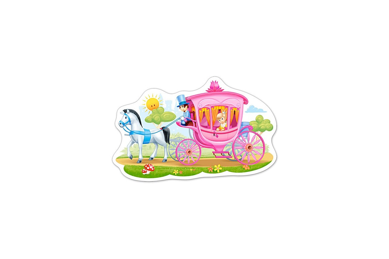 Puzzle Castorland - Princess in a Carriage, 15 piese
