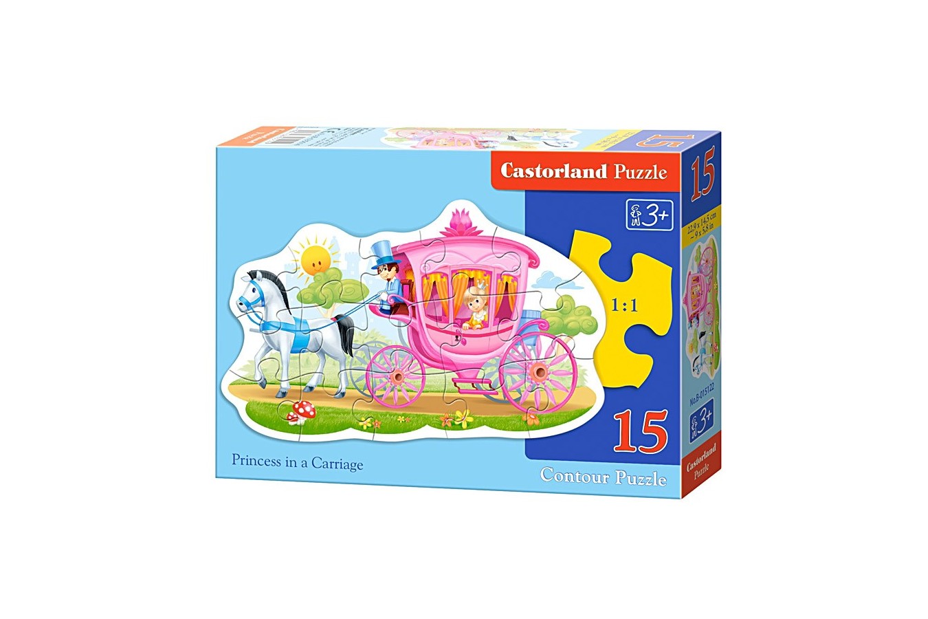 Puzzle Castorland - Princess in a Carriage, 15 piese