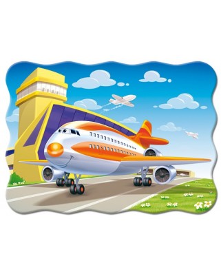 Puzzle Castorland - A plane on the Runway, 30 piese