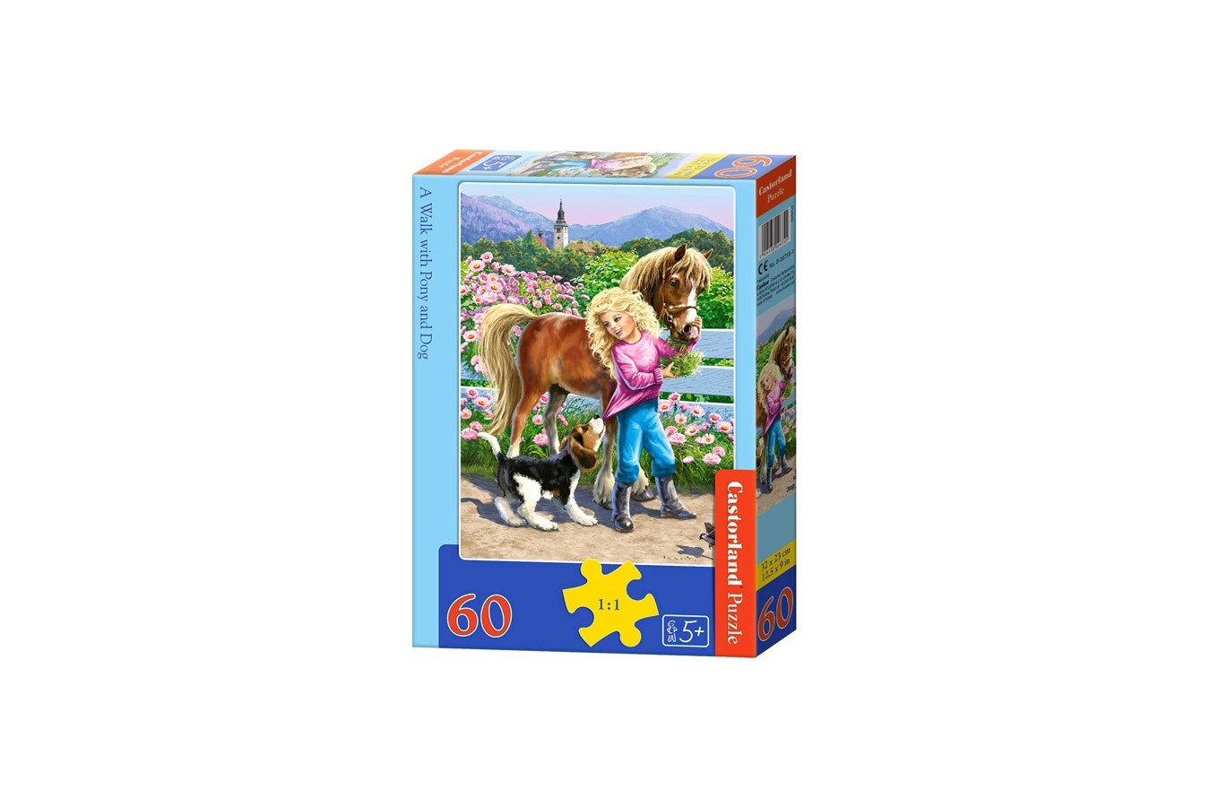 Puzzle Castorland - A Walk With Pony and Dog, 60 piese