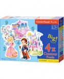 Puzzle Castorland 4 in 1 - World Of Princesses, 3/4/6/9 Piese