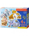 Puzzle Castorland - 4 in 1 Jungle Babies, 4/5/6/7 piese