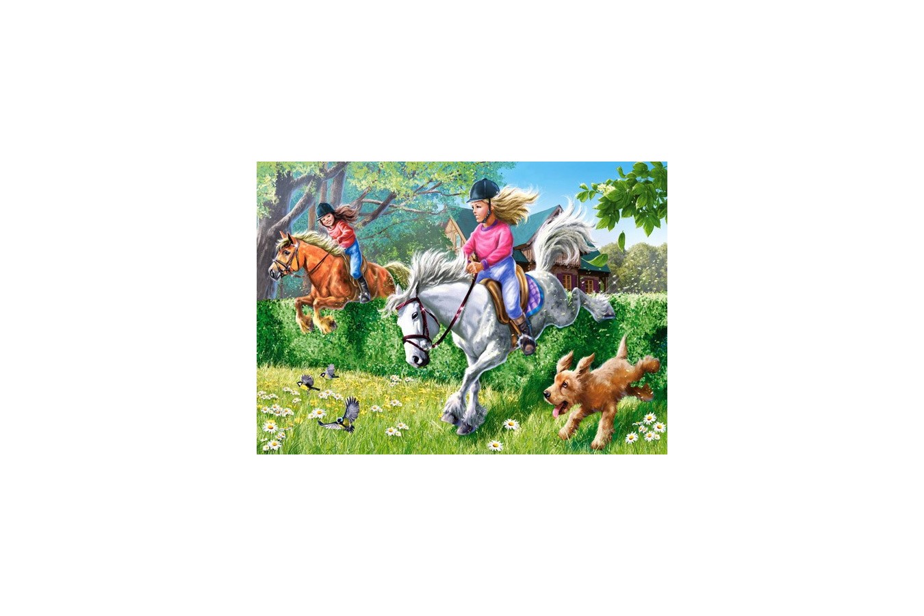 Puzzle Castorland 2 in 1 - Horse Riding, 70/120 piese
