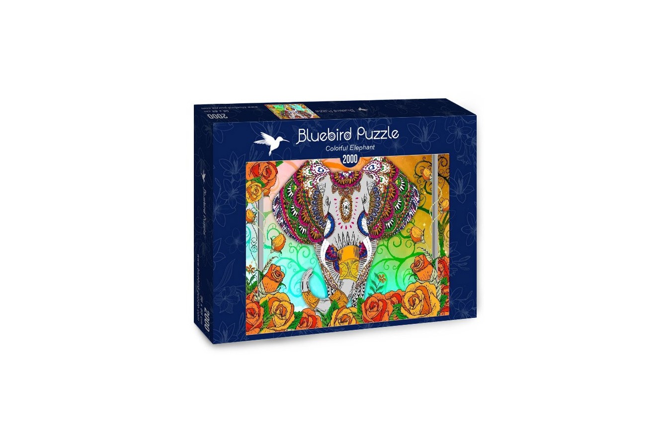 Puzzle Bluebird - Colorful Elephant, 2000 piese (70002)