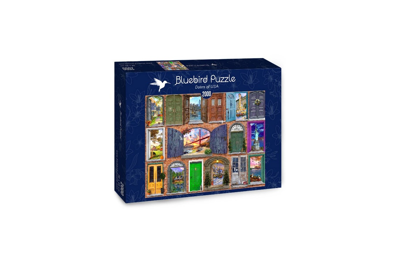 Puzzle Bluebird - Dominic Davison: Doors Of USA, 2000 piese (70116)