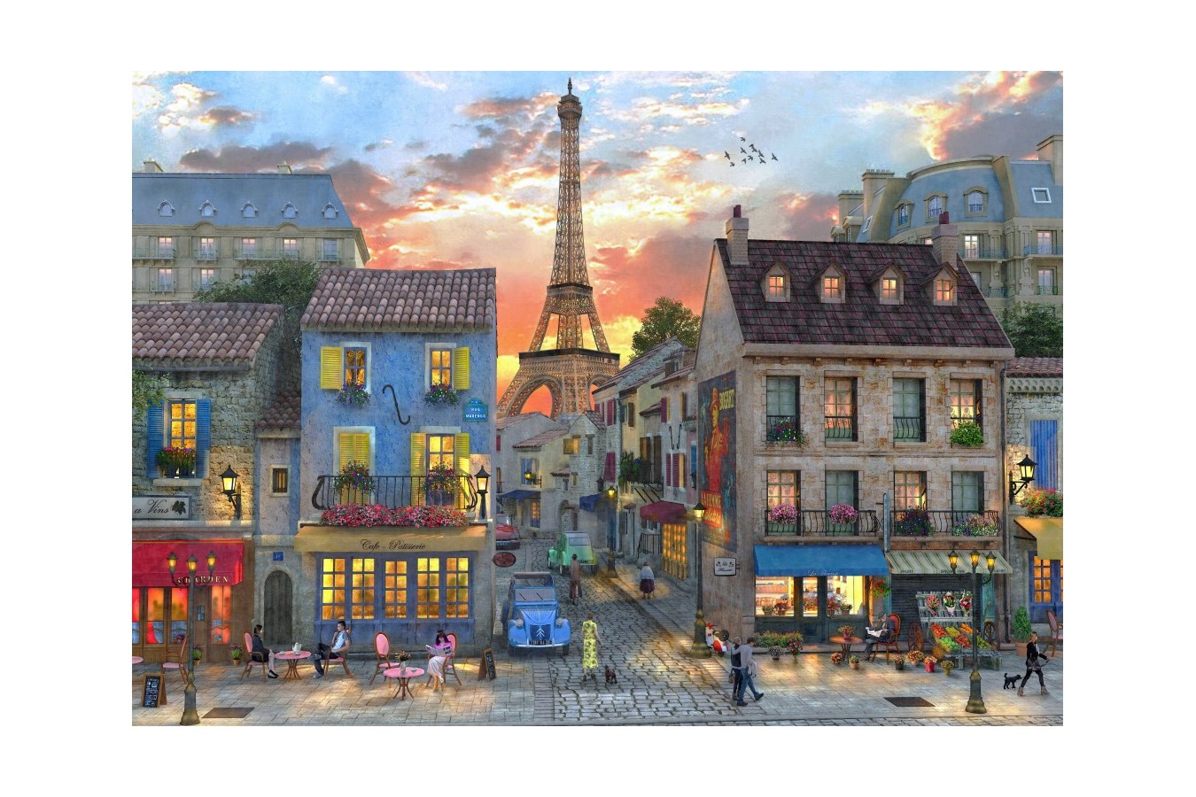 Puzzle Bluebird - Dominic Davison: Streets Of Paris, 1000 piese (70111)