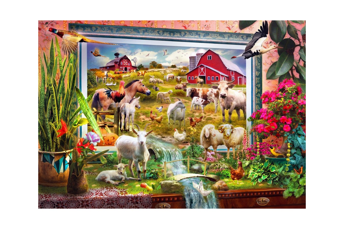 Puzzle Bluebird - Magic Farm Painting, 1000 piese (70029)
