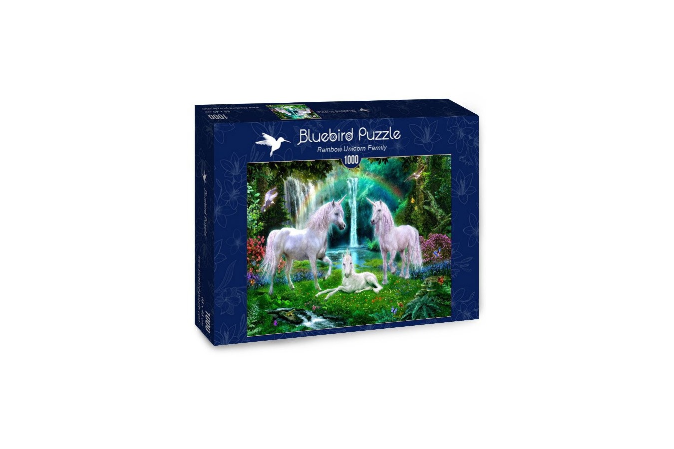 Puzzle Bluebird - Rainbow Unicorn Family, 1000 piese (70193)