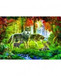 Puzzle Bluebird - Summer Wolf Family, 1000 piese (70156)
