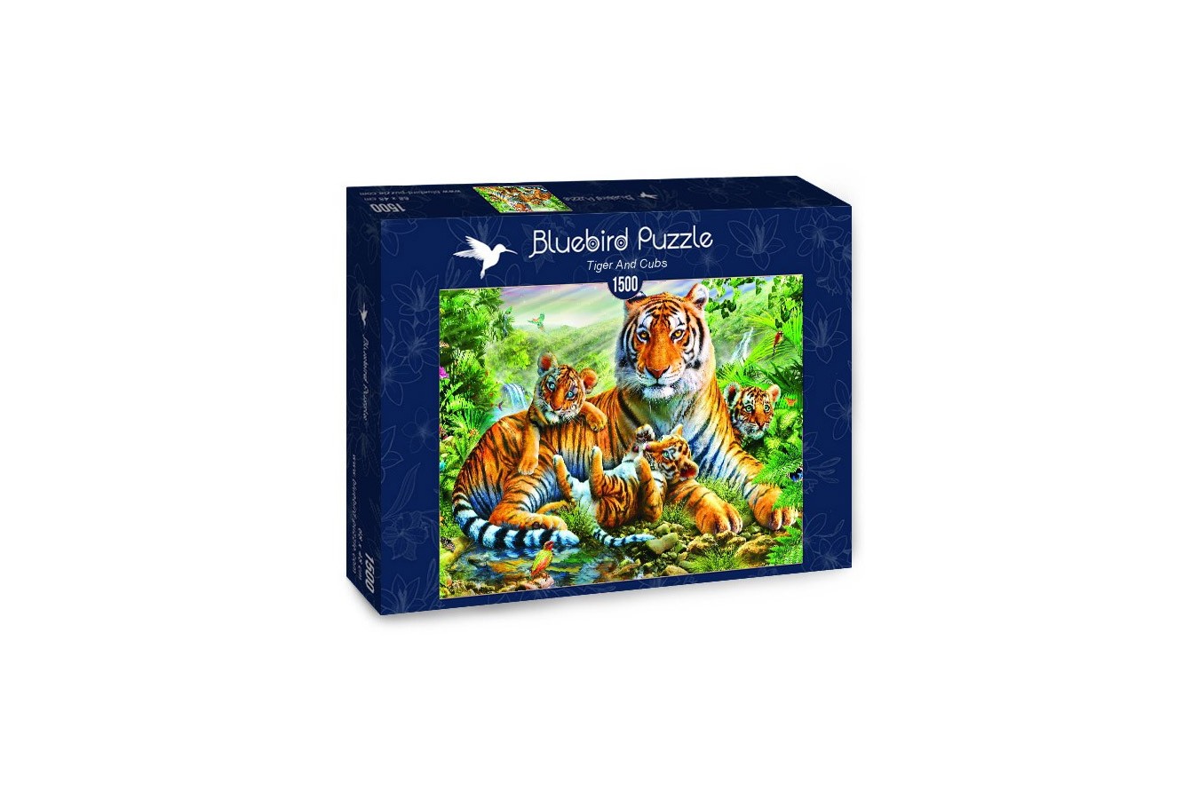 Puzzle Bluebird - Tiger And Cubs, 1500 piese (70137)