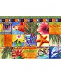Puzzle Bluebird - Tropical Quilt Mosaic, 1500 piese (70081)