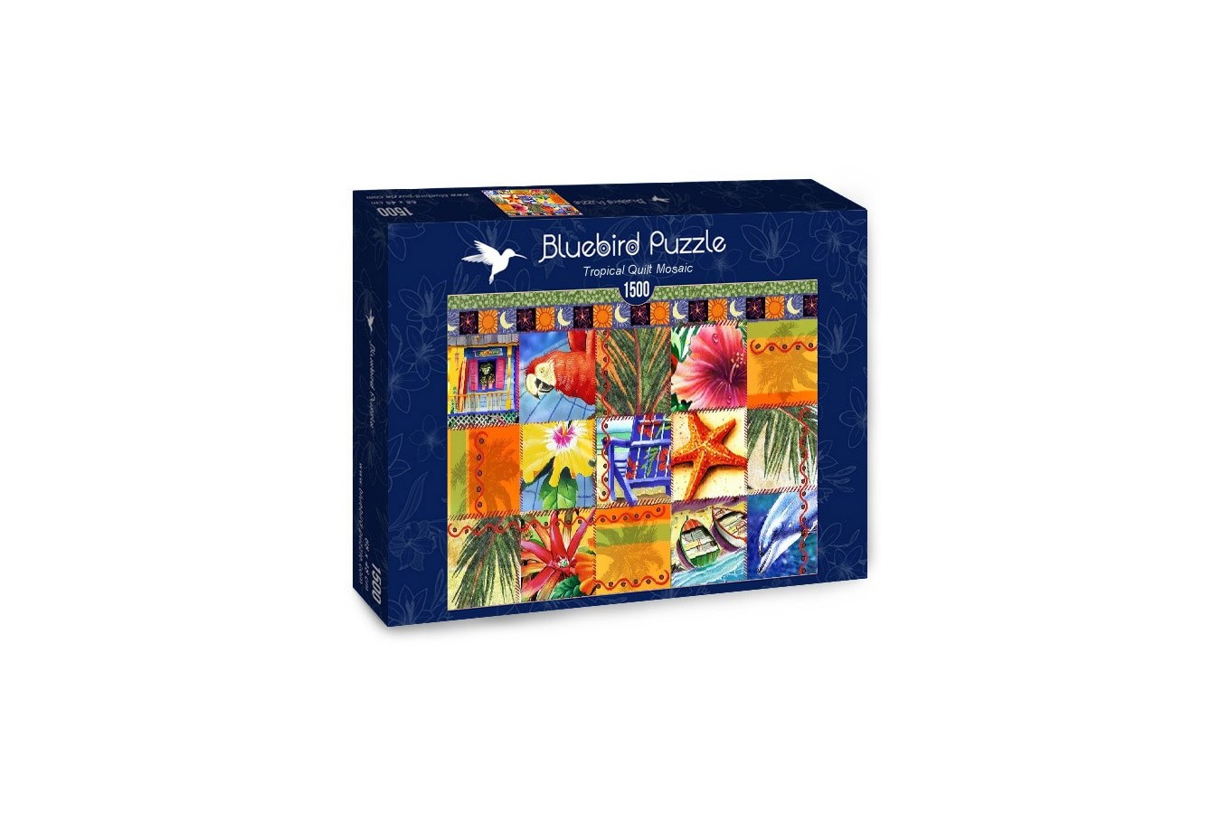 Puzzle Bluebird - Tropical Quilt Mosaic, 1500 piese (70081)