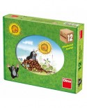Puzzle cuburi din lemn Dino - The Little Mole, 12 piese (63013)