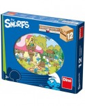 Puzzle din lemn Dino - The Smurfs, 12 piese (63021)