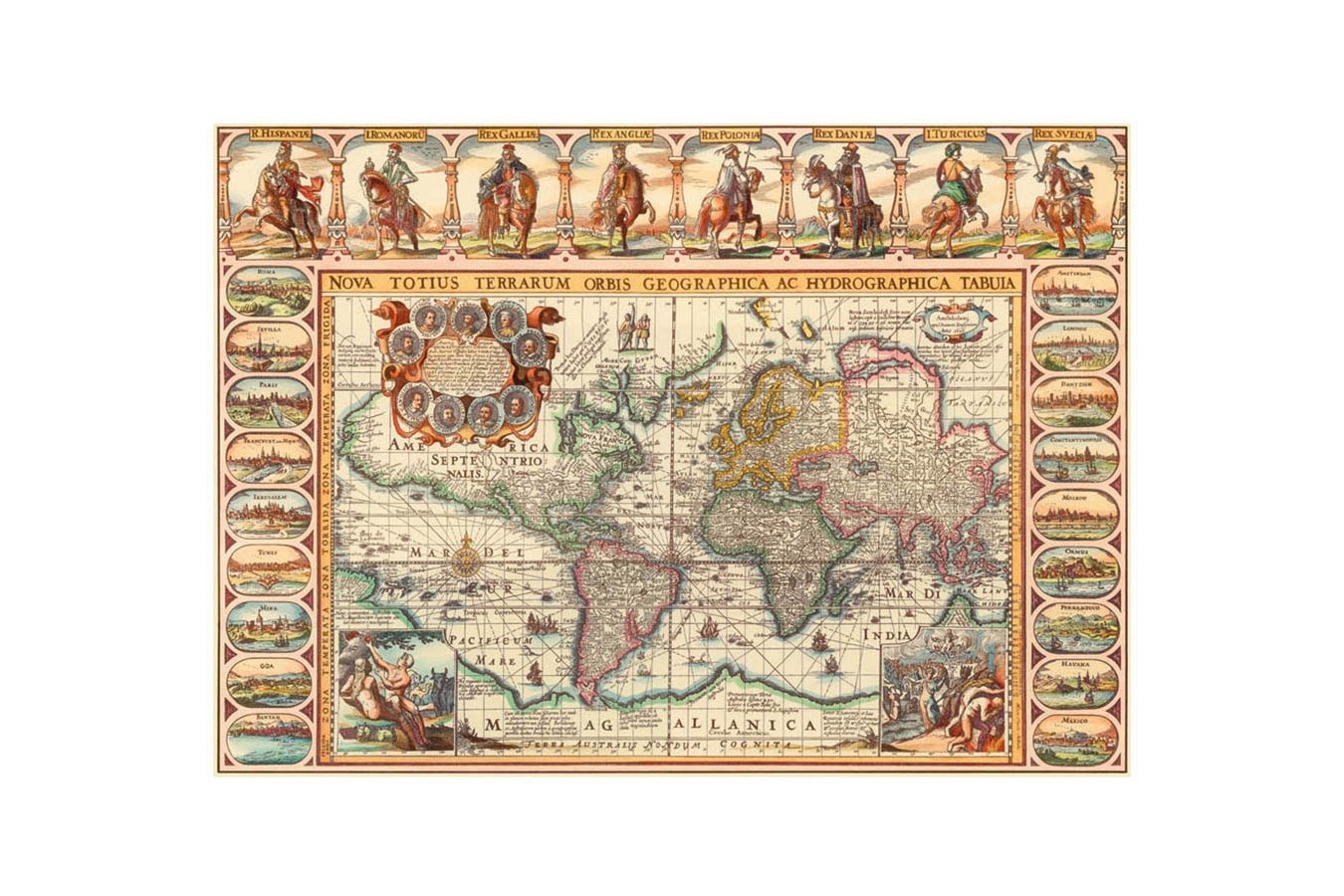 Puzzle Dino - Antique World Map, 2000 piese (65158)