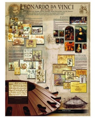 Puzzle Eurographics - Leonardo Da Vinci: Leonardo da Vinci, 1000 piese (6000-0084)