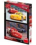 Puzzle Dino - Cars, 2x77 piese (62905)