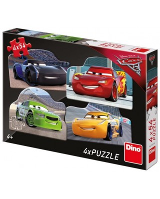 Puzzle Dino - Cars, 4x54 piese (62878)