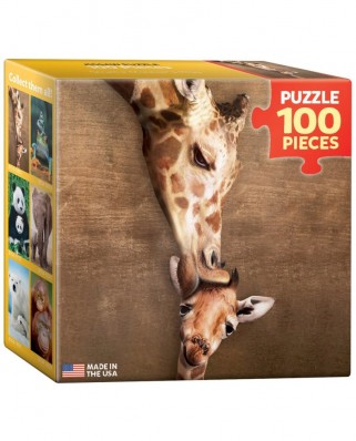 Puzzle Eurographics - Giraffe, 100 piese mini (8104-0301)