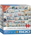 Puzzle Eurographics - Sailing Ships - Vintage Stamps, 500 piese XXL (8500-5357)
