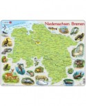 Puzzle Larsen - Map of Germany (Deutsch), 54 piese (K88-DE)