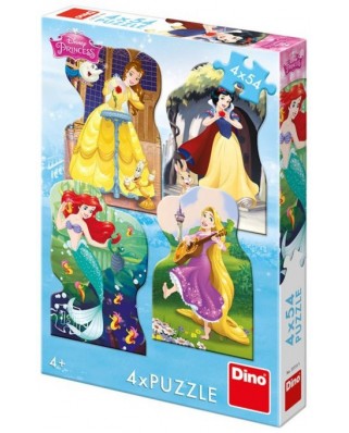 Puzzle Dino - Disney Princess, 4x54 piese (62879)