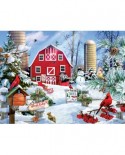 Puzzle Sunsout - Lori Schory: A Snowy Day on the Farm, 1000 piese (35025)
