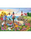 Puzzle Sunsout - Nancy Wernersbach: Garden by the Sea, 1000 piese (62930)