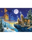 Puzzle Sunsout - Adrian Chesterman: Howling Wolves, 1000 piese (71739)