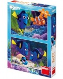 Puzzle Dino - Finding Dory, 2x77 piese (62904)