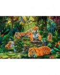 Puzzle Jumbo - Family of tigers at the Oasi, 1000 piese (17245)