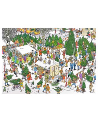 Puzzle Jumbo - Jan Van Haasteren: Christmas Tree Market, 2000 piese (19062)