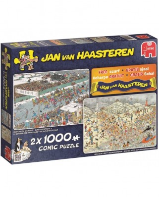 Puzzle Jumbo - Jan Van Haasteren: Jan van Haasteren, 2x1000 piese (19035)