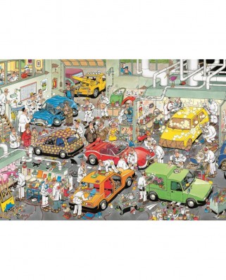 Puzzle Jumbo - Jan Van Haasteren: The workshop of automotive paint, 500 piese (17281)