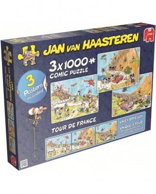 Puzzle Jumbo - Jan Van Haasteren: Tour de France, 3x1000 piese (19019)